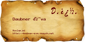 Daubner Éva névjegykártya