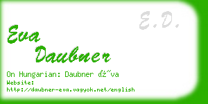 eva daubner business card